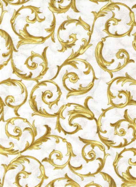 metalic gold fabric|white fabric with gold accents.